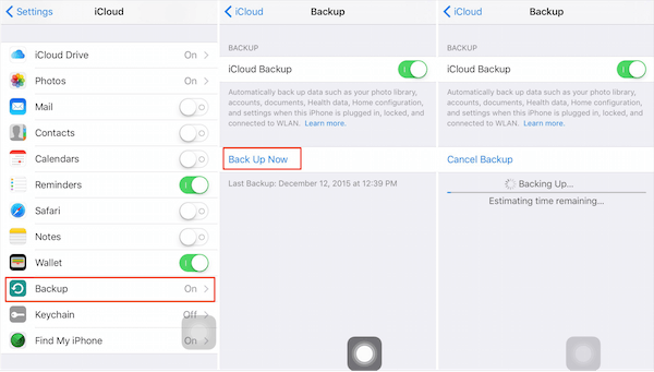 將郵件備份到iCloud
