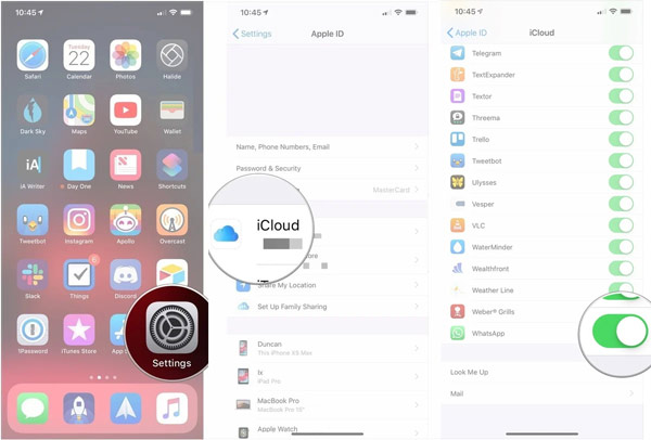 Abilita la funzione di backup iCloud di WhatsApp