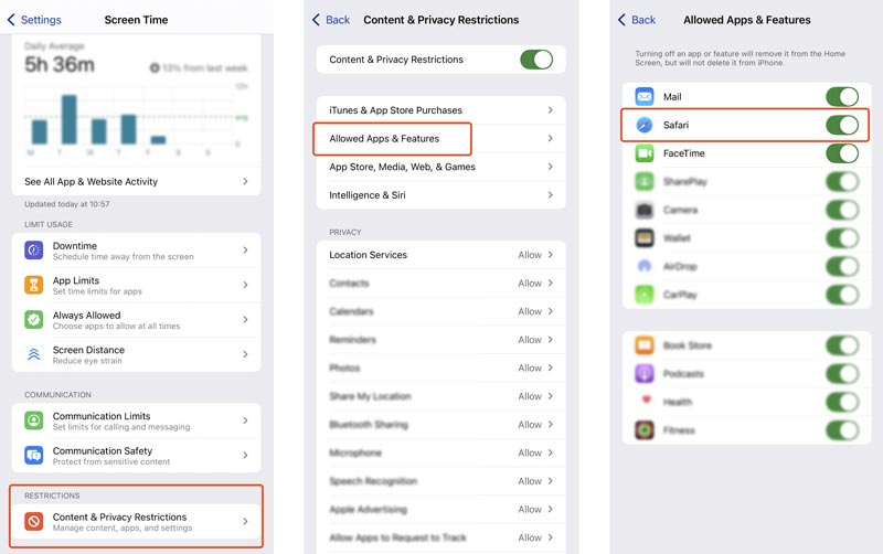 Block Safari on iPhone Using Screen Time