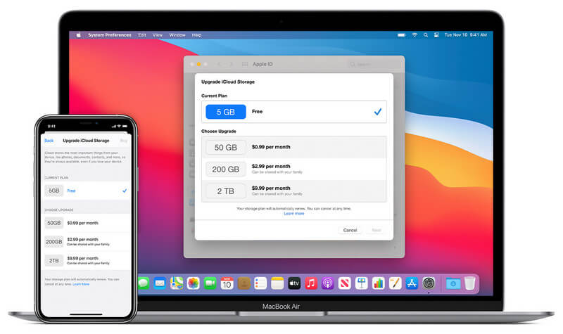 Uppgradera iCloud-lagringsplan