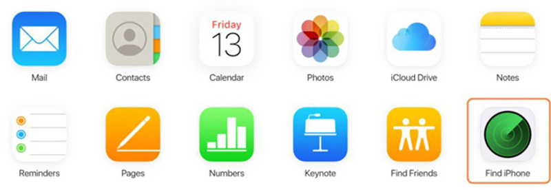 iCloud Zoek iPhone-optie