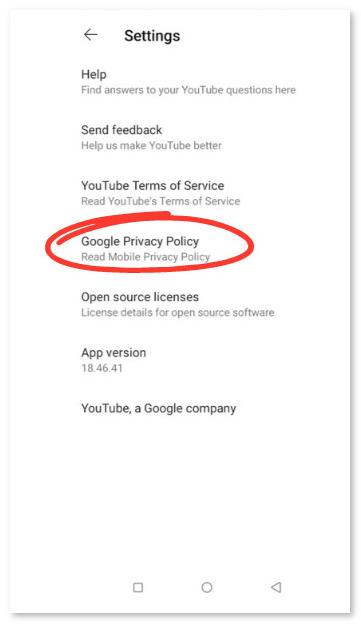Google Privacy Policy