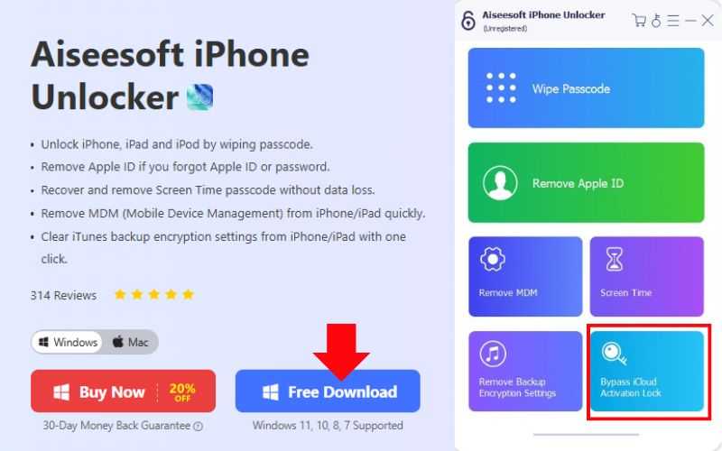 Choose Bypass Icloud Activation Lock