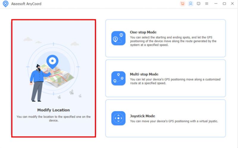 Choose Modify Location