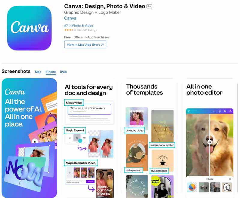 Canva App til at lave Apple ID-billede