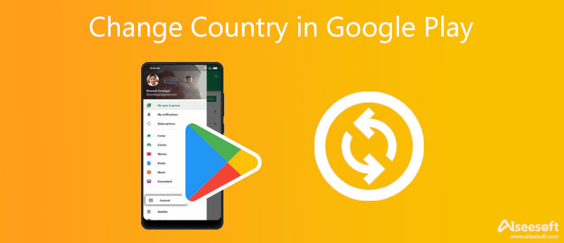 Skift land i Google Play