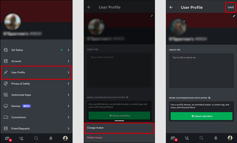 Discord Profil Fotoğrafını Değiştir Mobil