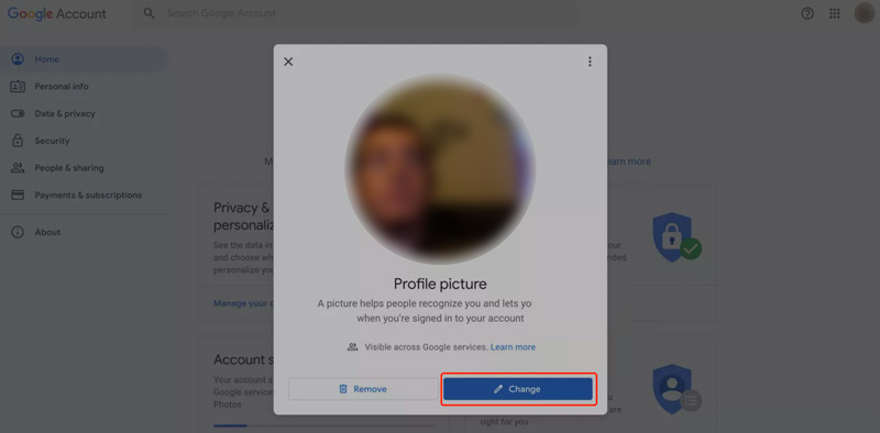 Google Account Profile Picture Change