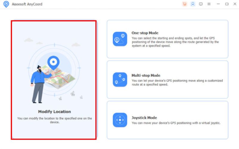 Select Modify Location
