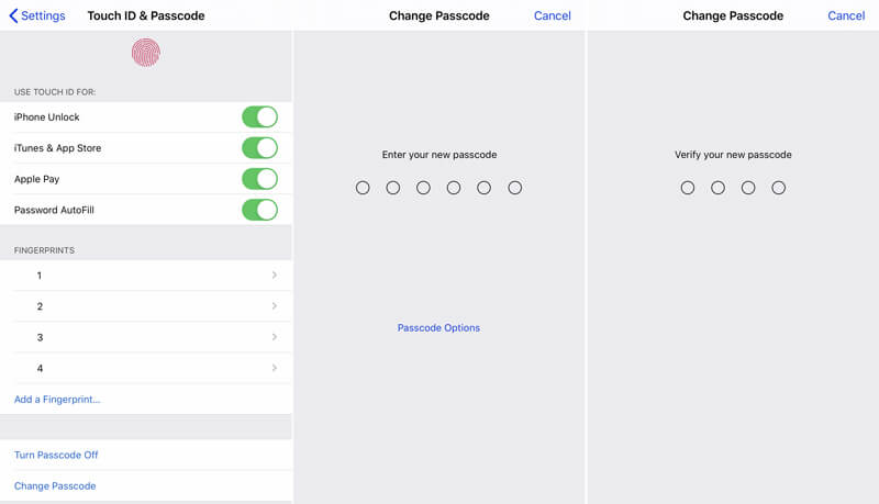 İPhone'da Kilit Ekranı Parolasını Değiştir