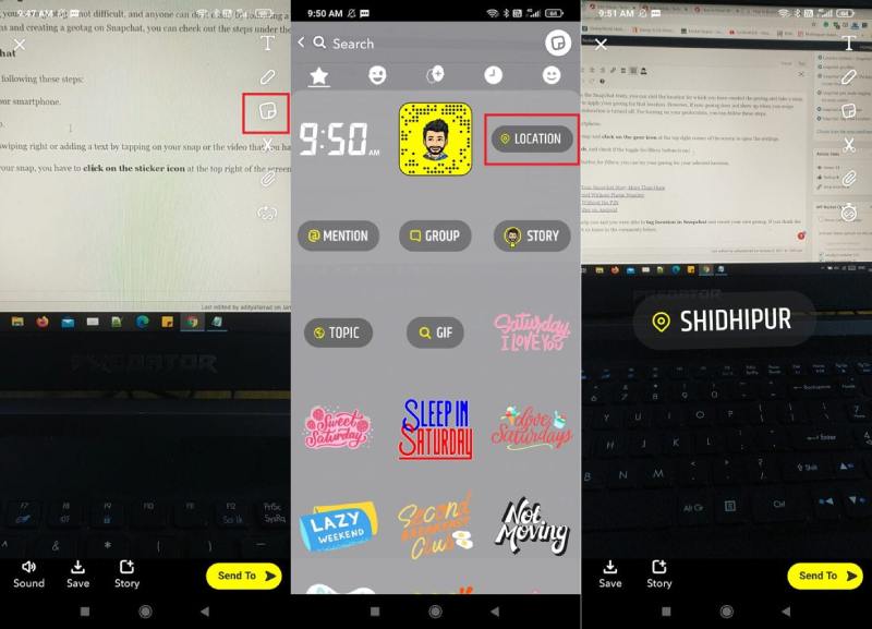 Come aggiungere posizione su Snapchat