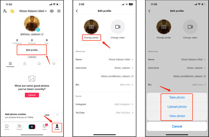 Change TikTok Profile Pic on Mobile