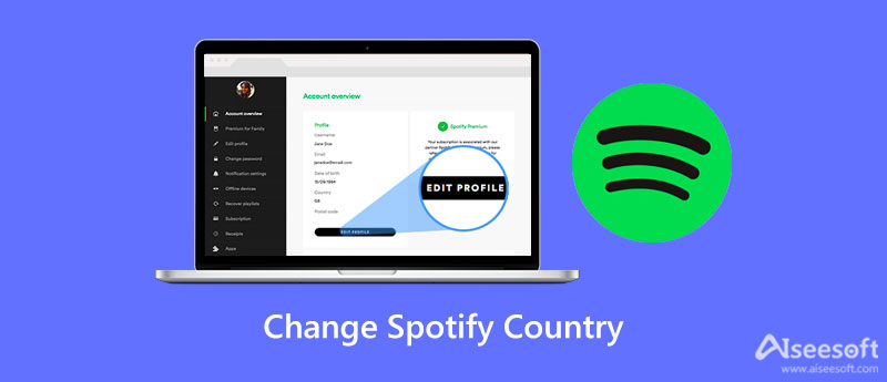 Verander Spotify Country