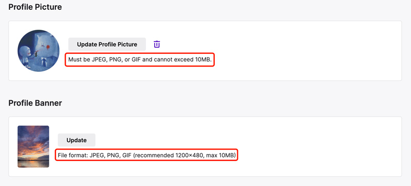 Twitch Profile Picture Size