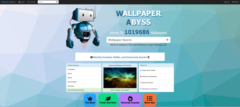 Sito online di Wallpaper Abyss