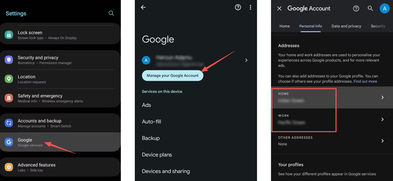 Change Work Location In Google Account