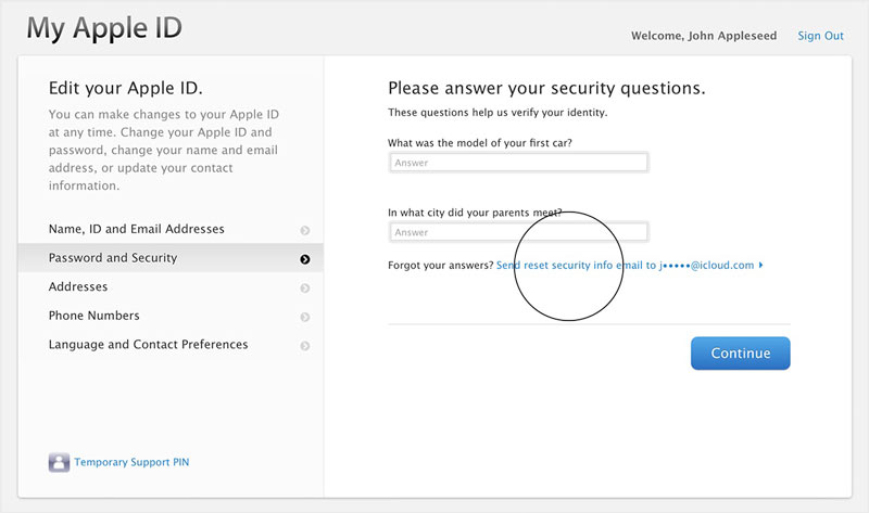 Password ID Apple Mac dimenticata