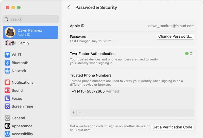 Apple ID -salasana Mac