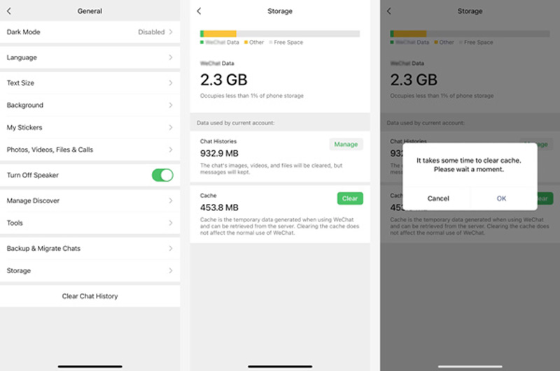 Uygulama Ayarlarında iPhone'daki uygulama verilerini temizle