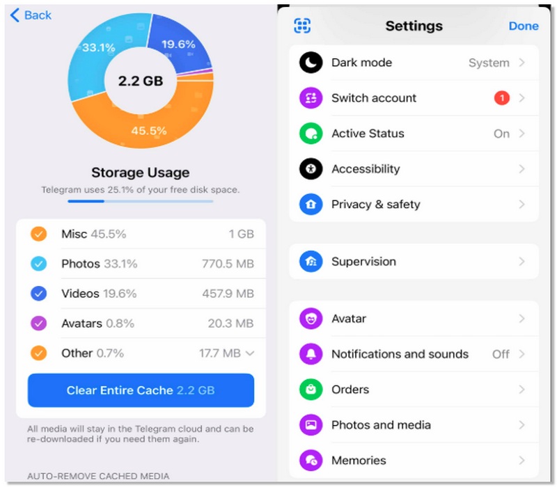 Clear or Reset on Settings