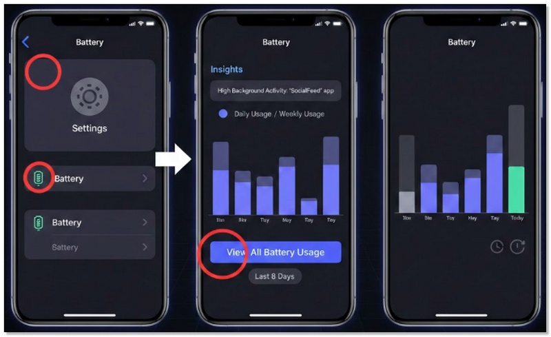 Tap Last 10 Days Usage