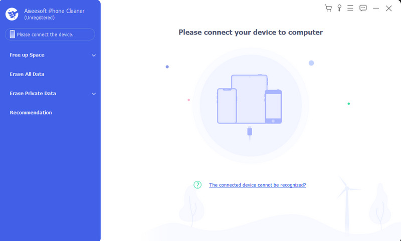 Aiseesoft iPhone Cleaner Connetti il ​​dispositivo