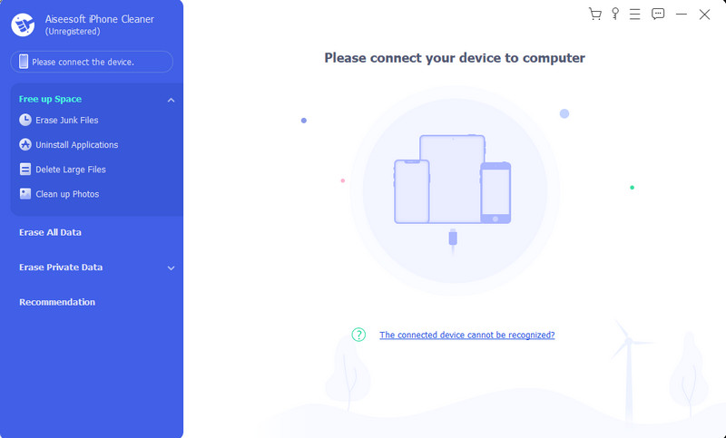 Aiseesoft iPhone Cleaner Podłącz urządzenie