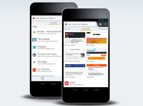 Vymazat historii Firefoxu