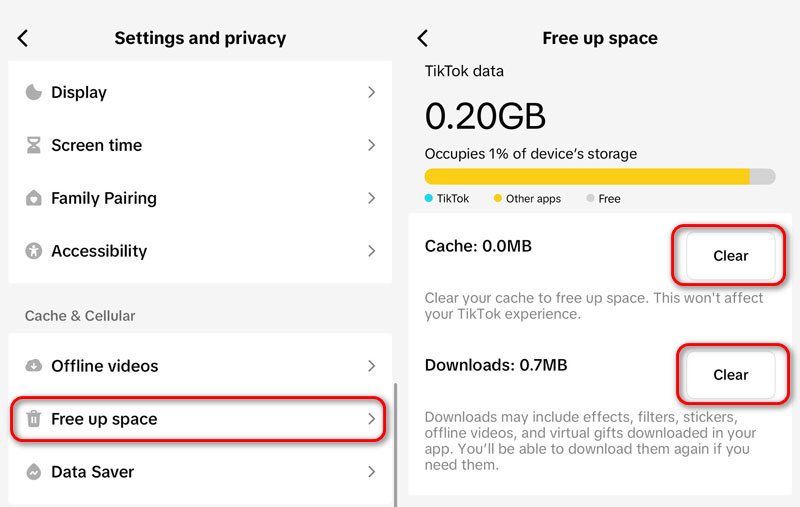 Clear Streaming App Cache