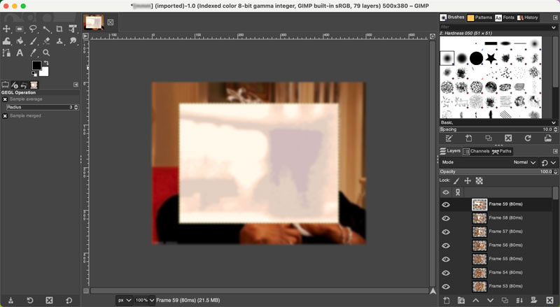 Kombiner GIF-er ved å bruke GIMP