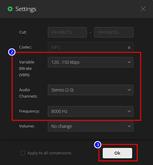 Adjust AIFF Settigns