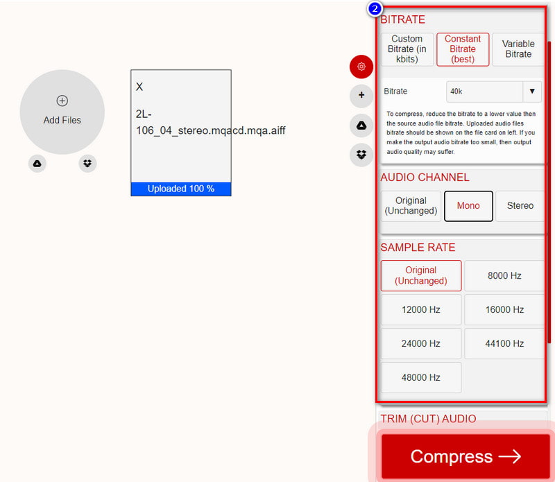 Change AIFF Settings