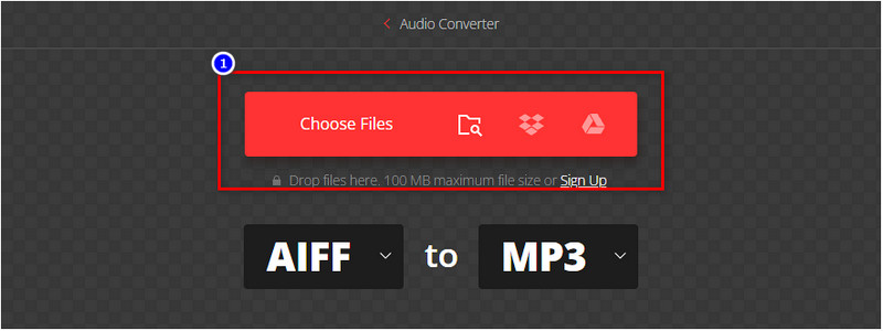 Выберите AIFF-файл