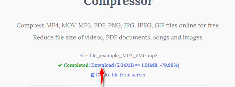 Save Compressed Audio