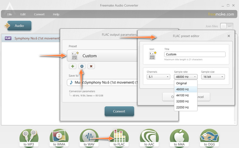 FLAC Preset Settings