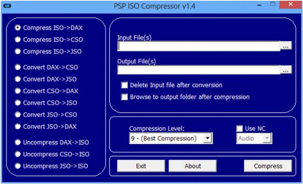 PSP ISO συμπιεστή