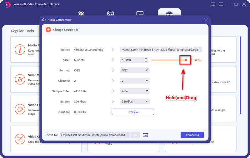 Hold and Drag Slider