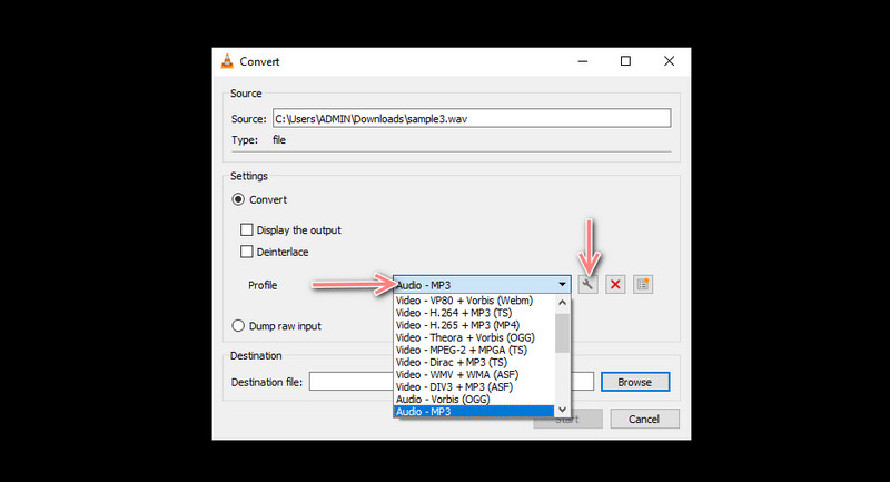 Seleziona Profilo Configura