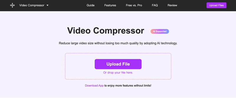 Δωρεάν Online Video Compressor Aiseesoft