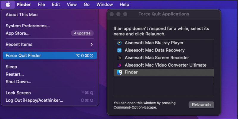 Force Quit on Mac