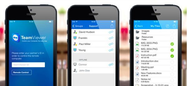 Teamviewer bestuurt mac vanaf iphone