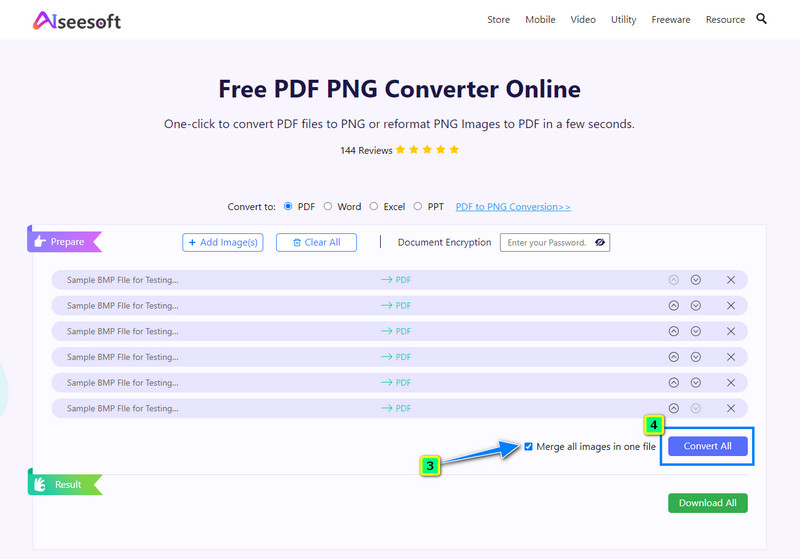 Merge and Convert BMP to PDF