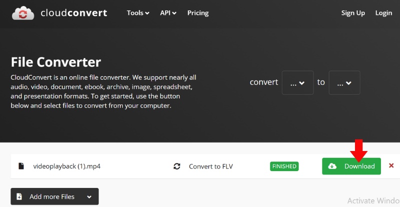 Download The Converted  Video