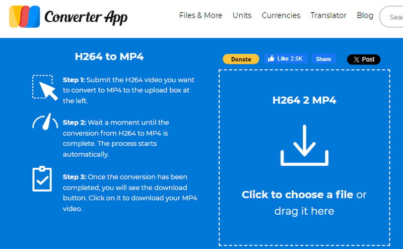 Converteer app-upload H.264 naar MP4