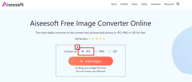 Choose JPG Format as Final Output