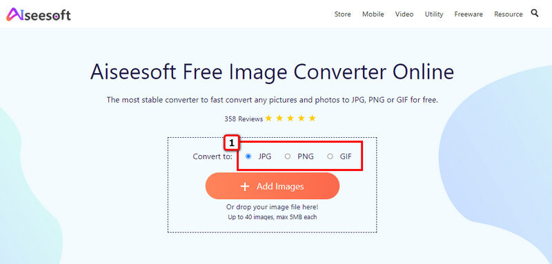 Select Image Format