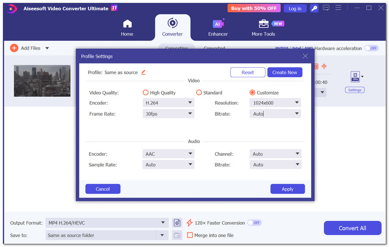 Adjust Custom Profile