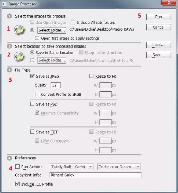 Konverter NEF til JPG Batch med Adobe Photoshop