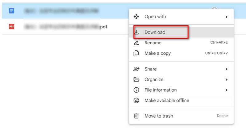 Google Doc Download