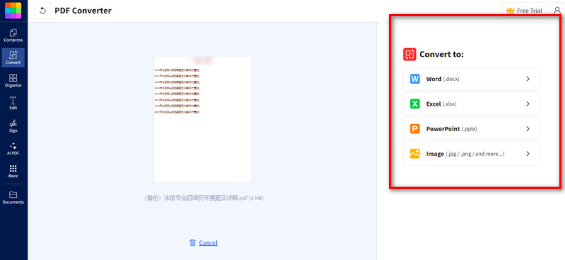 Smallpdf Choose Format